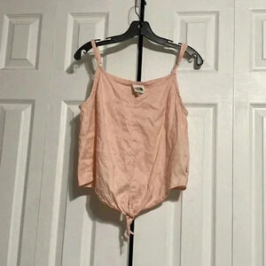 The North Face peach cropped hemp blend tank shirt top blouse
